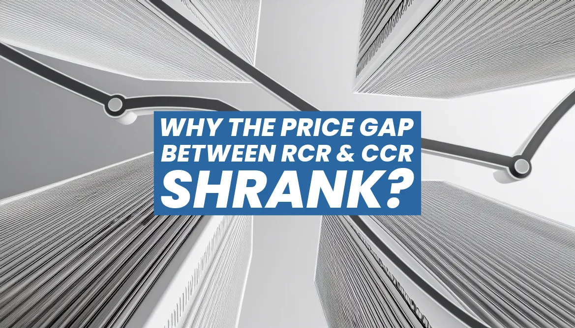 Why is the price Gap between RCR and CCR shrank in 2024?
