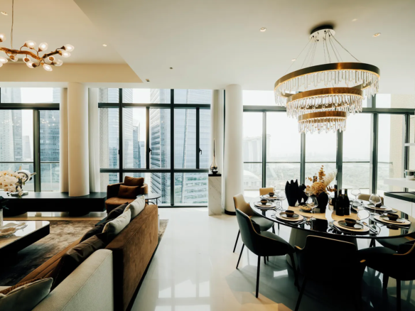 Marina One Residences Penthouse Living Room
