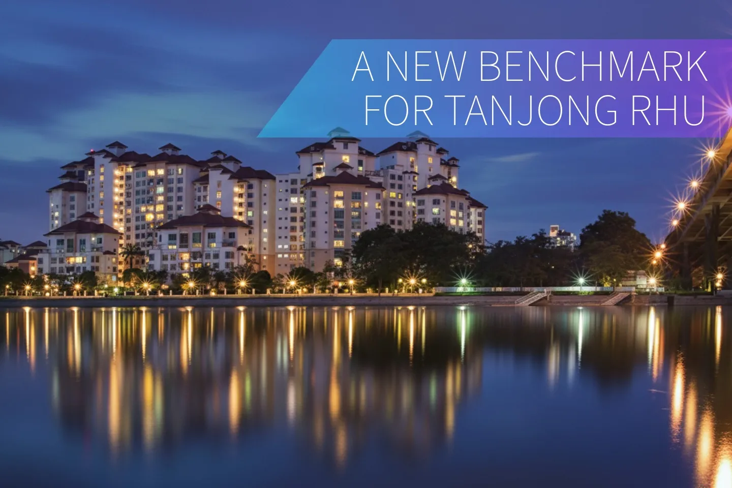 “Waterfront residential buildings along Tanjong Rhu at night, Singapore”