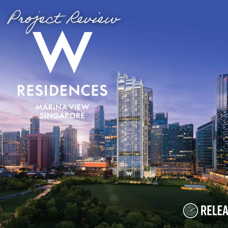 W Residences Marina View tower within the Marina Bay skyline Singapore