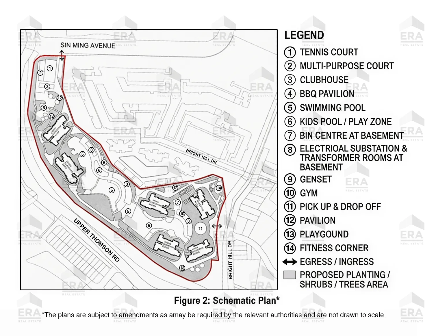 Thomson Reserve preliminary site plan showing block arrangement, facilities zones, internal layout and potential stack positioning