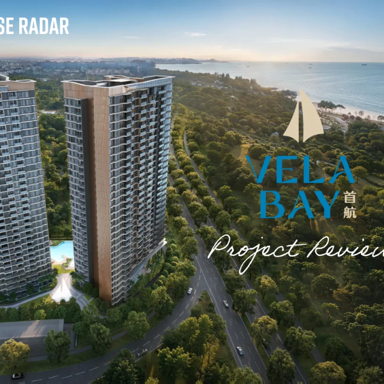 Vela Bay condo aerial view near East Coast Park in Bayshore Singapore