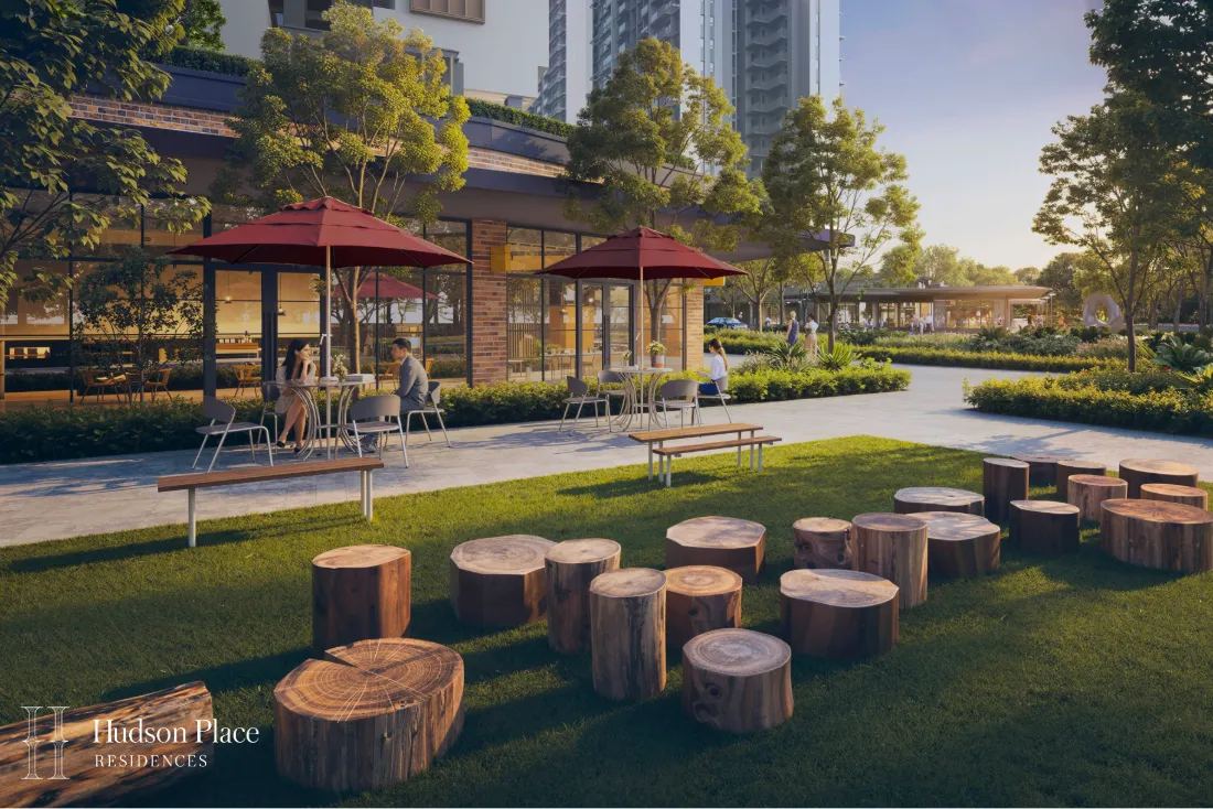 Lifestyle spaces at Hudson Place Residences in Media Circle