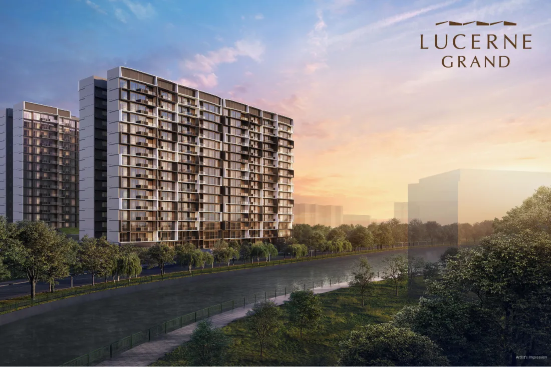 Overall artist's impression of Lucerne Grand at Lakeside Drive