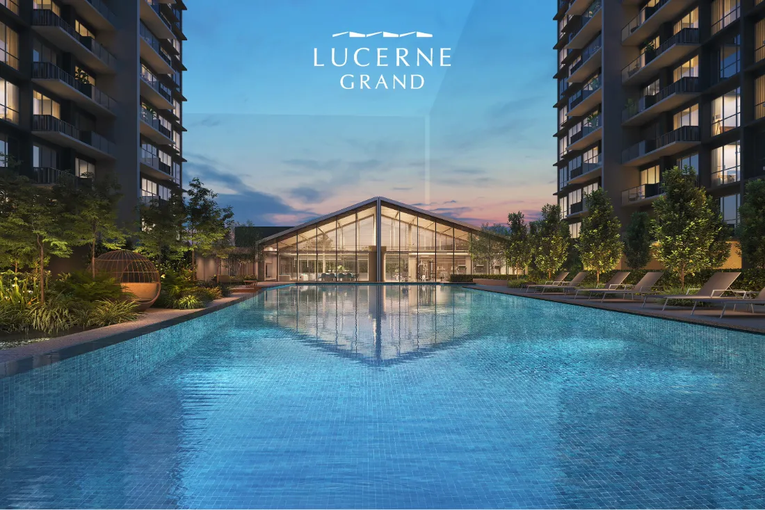 Lucerne Grand swimming pool artist's impression at night